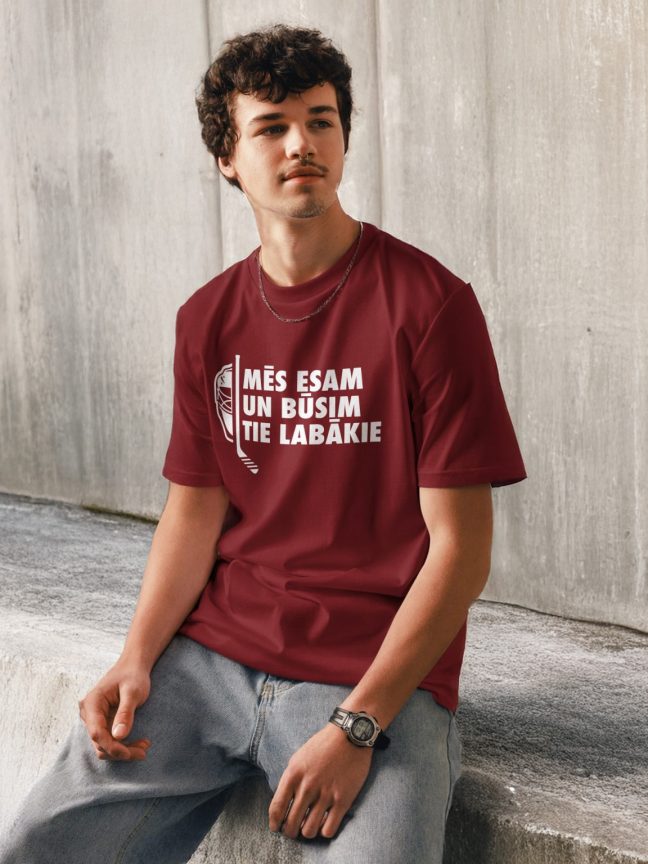 Labākie / Hokeja Fanu T-Krekls Latvija / Organiskā kokvilna / Hokejs (Sieviešu / Vīriešu / Unisex)